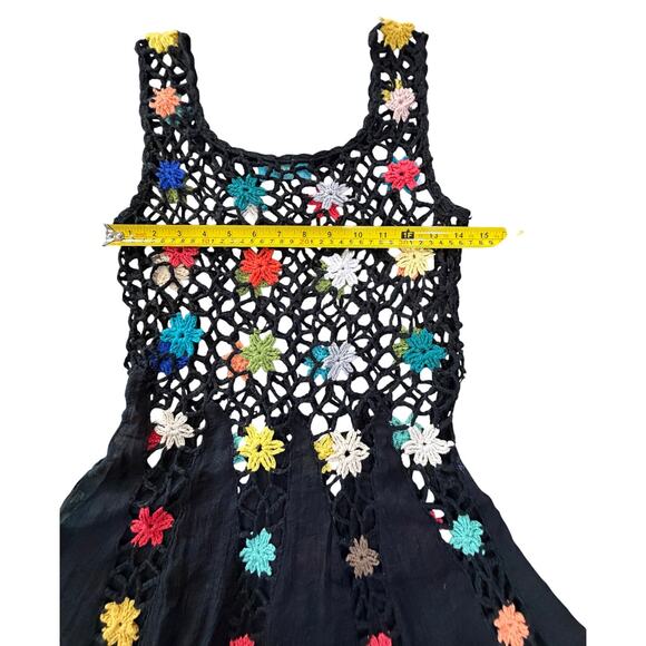 Y2K Crochet Flower Tassel Mini Dress
Tunic Boho Festival Grunge Fairy Size Small - Picture 11 of 16